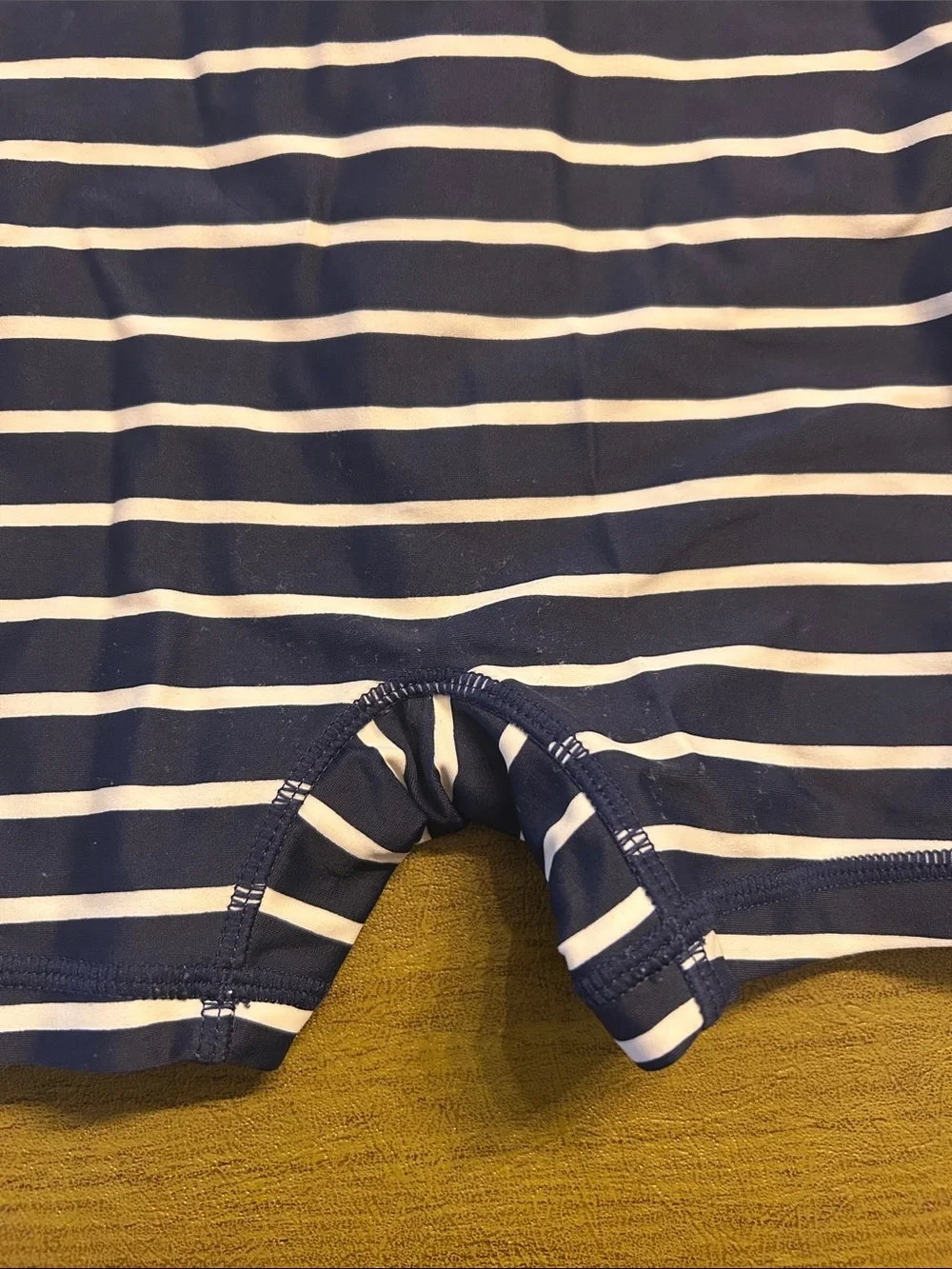 Hanna Andersson Striped Navy and White Baby Rashguard One-Piece size 18-24